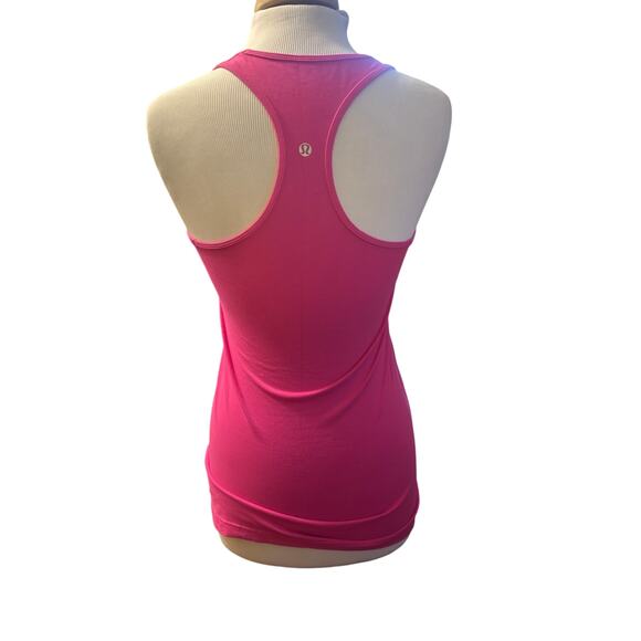 Women 8 Lululemon CRB Cool Racerback Bright Pink Tank Top Yoga Unlined Layering - Picture 4 of 6